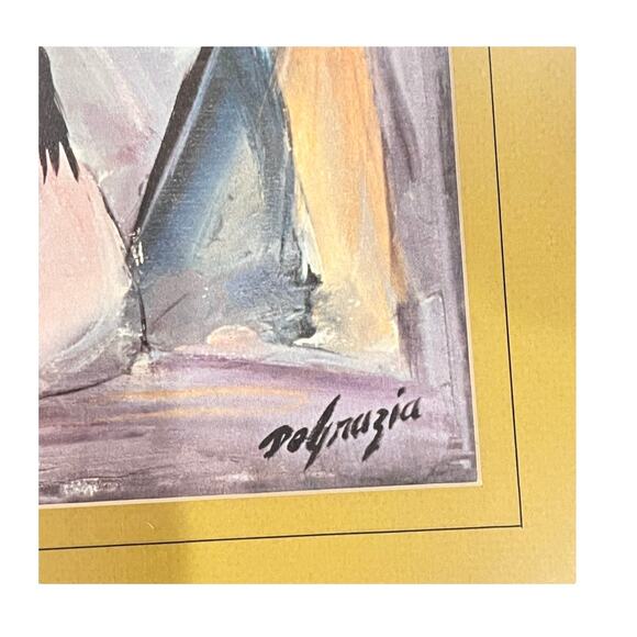 Ted DeGrazia Framed ART PRINT American Indians Very Very Silently Praying 23x19" - Picture 3 of 7